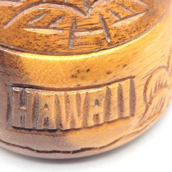 Zumwalt Myrtlewood Paper Weight &  Hawaii Souvenir Wood Trinket Box - Picture 3 of 14